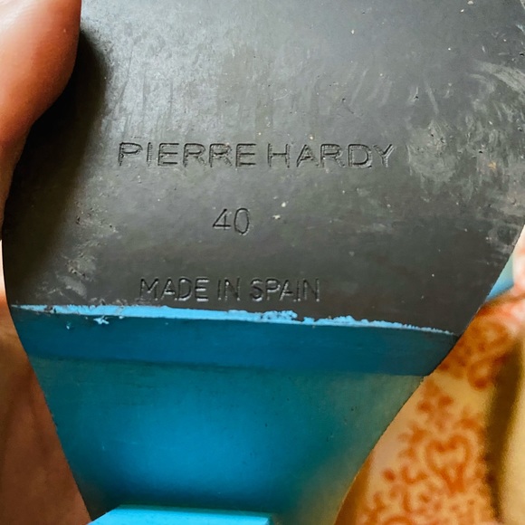 Pierre Hardy wood platform wedge high heel ombré ankle strap shoe sandal 40 9 - Picture 4 of 5